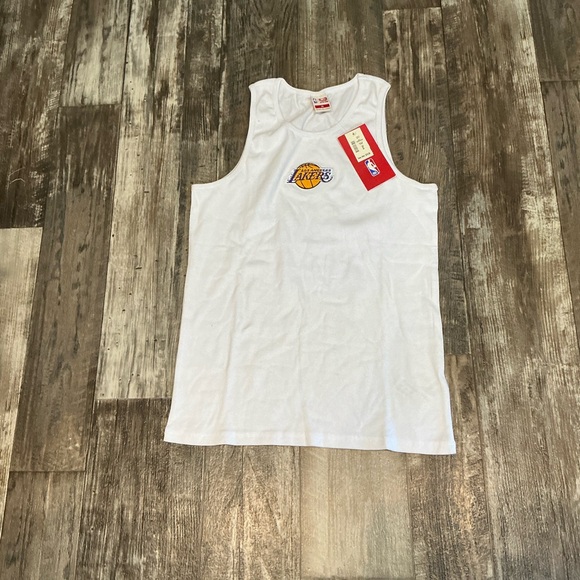 White NBA Lakers Tank Top Size Medium - Picture 1 of 6
